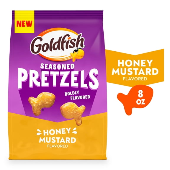 Goldfish Honey Mustard Seasoned Pretzels, 8 Ounce Bag