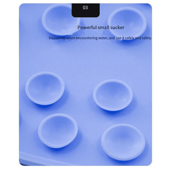 Wall-Mounted Hands-Free Back and Foot Scrubber with Suction Cups - Deep Clean and Exfoliate in the Shower Blue,1 x Wall-Mounted Hands-Free Back and Foot Scrubber,Blue