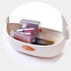 thumbnail image 3 of Soidarity Cesta de almacenamiento de espejo de maquillaje de pato de dibujos animados de mesa, espejos cosméticos de escritorio de alta Ayudas para vestirse con gancho de botón Rosa, 3 of 6