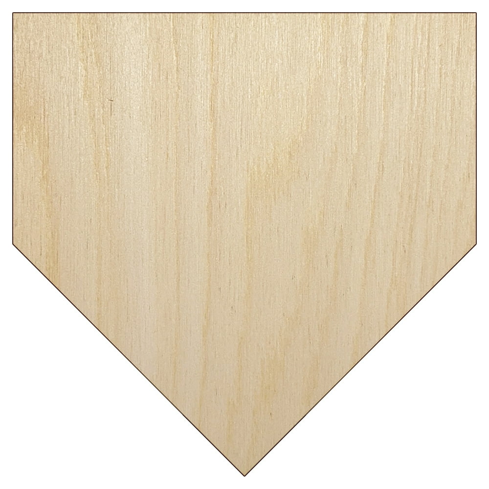 Home Plate Baseball Wood Shape Unfinished Piece Cutout Craft DIY