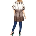 thumbnail image 3 of HAPPY BAY Women's Viscose Summer Beach Front Open Cover ups Beachwear Duster Kimono Cardigan L-XL Brown, Tie Dye, 3 of 6