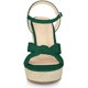 thumbnail image 2 of Sandalias de tacón de cuña Allegra K Alpargata Tira trasera Plataforma Verde 40, 2 of 7