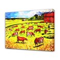 thumbnail image 1 of Póster de lienzo de ganado en los valles, decoración de dormitorio, paisaje deportivo, decoración de oficina, regalo, estilo marco, 12 x 18 pulgadas (30 x 45 cm), 1 of 8