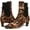 Tiger Brown Multi, variant on Women's Margo Kitten Heel Bootie Tiger Brown Multi 9.5M