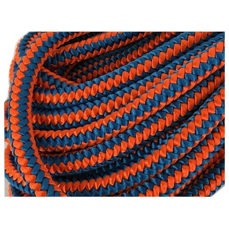 

12 Strand Arborist Polyester Rope 1/2 inch by 150 feet Blue Orange