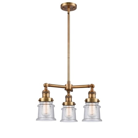 

Innovations Lighting 207 Small Canton Small Canton 3 Light 18 Wide Chandelier - Brass