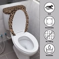 thumbnail image 4 of HELLHERO Set of 2 Soft Lid Cover Set for Toilet with Elastic Bottom for Adjustable, Leopard Tiger Floral Design, 4 of 8