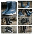 thumbnail image 4 of Mens Rain Boots Slip On Non-Slip Waterproof Rubber Ankle Boots Rain Shoes (Black 2,9), 4 of 8