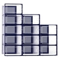 thumbnail image 1 of Cajas organizadoras para zapatos Kuject XL, paquete de 12 unidades, azules, 1 of 8