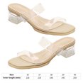thumbnail image 2 of Sandalias de tacón grueso para mujer, cómodas sandalias de tacón transparente, zapatos de trabajo diarios, 2 of 9