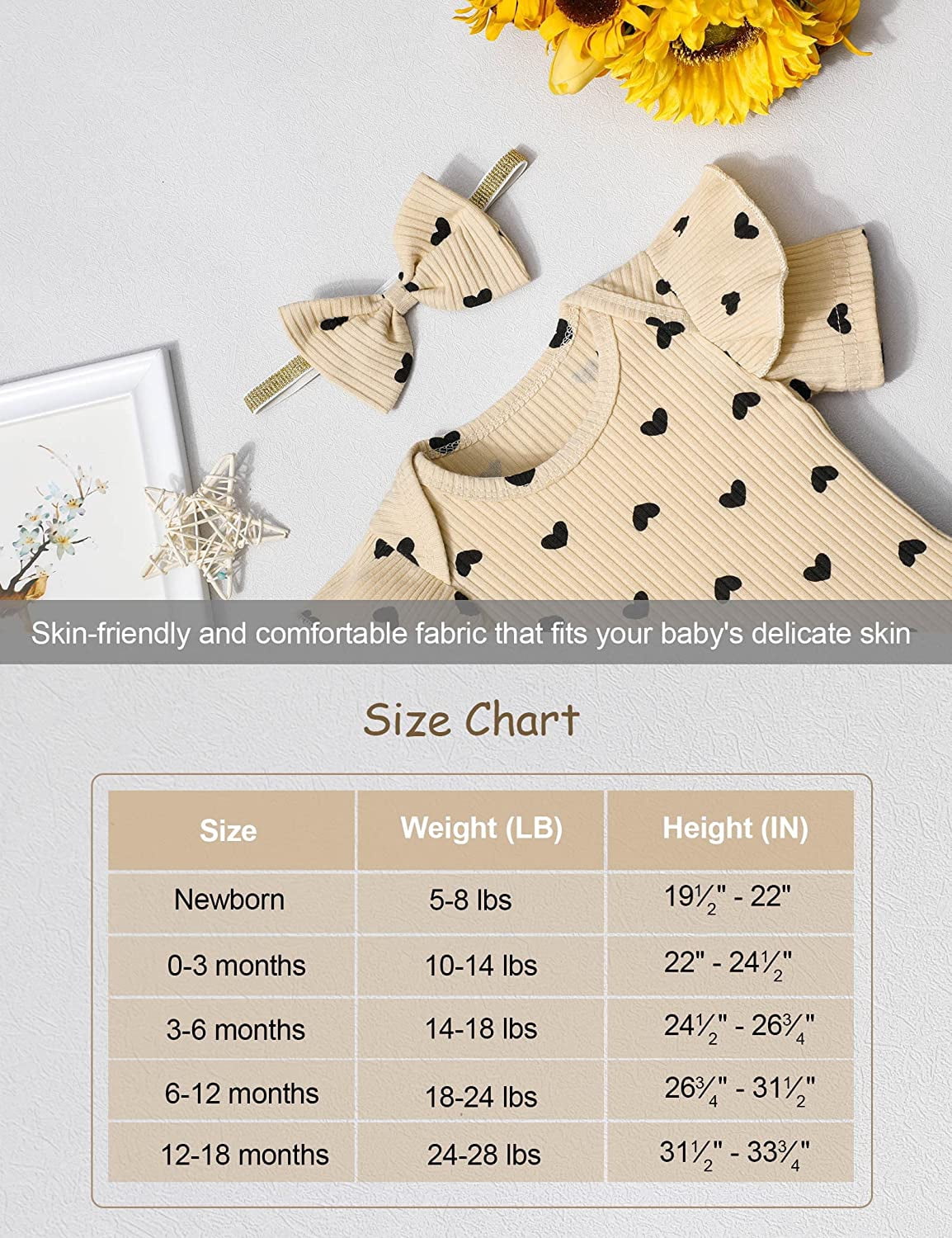 Baby Girl Clothes, Baby Clothes for Girls Short Sleeve Tops Summer Ruffle Shorts Set Infant Girl Clothes3-6Months