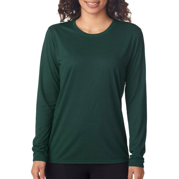 Gildan - Gildan 42400L Ladies Long-Sleeve T-Shirt -Forest Green-Medium ...