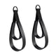 thumbnail image 5 of 2 correas de doble bucle para Pilates, para reformer, agarre cómodo, entrenamiento de cuero PU Anillos negros, 5 of 9