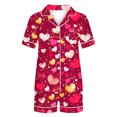 thumbnail image 4 of Christmas Pajamas for Women Long Sleeve Sleepwear Soft Button Down Loungewear Pjs Lounge Set Nightwear, 4 of 6