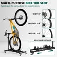 thumbnail image 4 of Vertical Bike Stand, Freestanding Space-Saving Bike Rack with Adjustable Height for Wheels Sizes up to 29”, Indoor Bike Storage Rack for Garage & Apartment, Upright Bicycle Floor Holder, 4 of 9