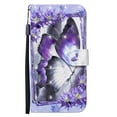 thumbnail image 2 of Galaxy A11 Case Wallet, Allytech Slim Fit 3D Pattern Design Folio Flip Shockproof Kickstand Cards Slots Anti-slip Magnetic Clasp Wallet Case Cover for Samsung Galaxy A11, Butterfly, 2 of 6