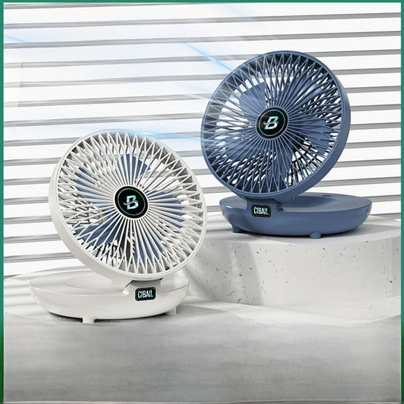 Ventilador de pared de escritorio para exteriores, para dormitorio de estudiantes, con carga USB, portátil, plegable, sin perforaciones