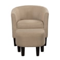 thumbnail image 3 of Convenience Concepts Take a Seat Churchill Accent Chair with Ottoman, Tan Fabric, 3 of 10