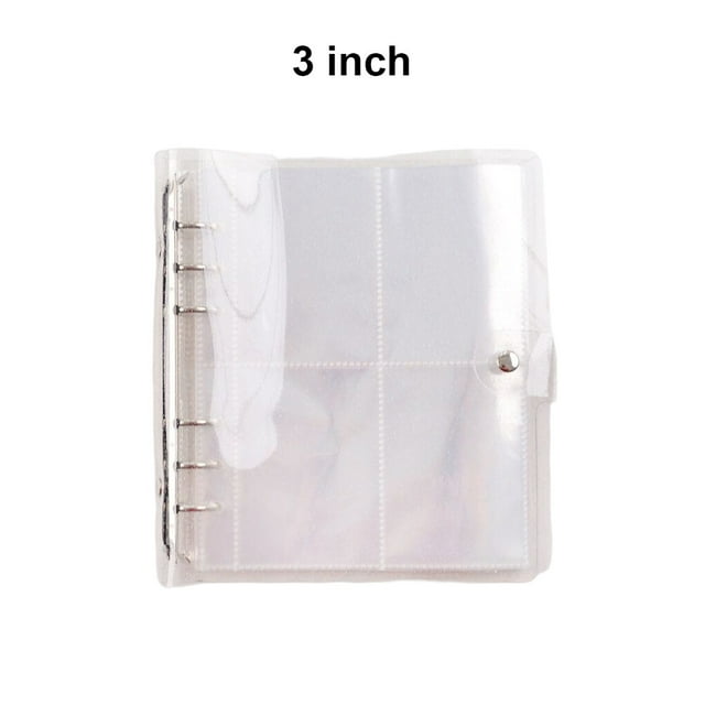 Photo Album DIY Baby Growth Wedding Family Memory Loose-leaf Flash Color Clear Cover Home Decor Large Capacity Book Display White 3inch