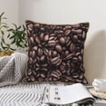 thumbnail image 6 of Kll Coffee Bean Decorative Throw Pillow Covers Velvet Soft For Couch Sofa Bedroom Living Room Outdoor -18"X18", 6 of 8