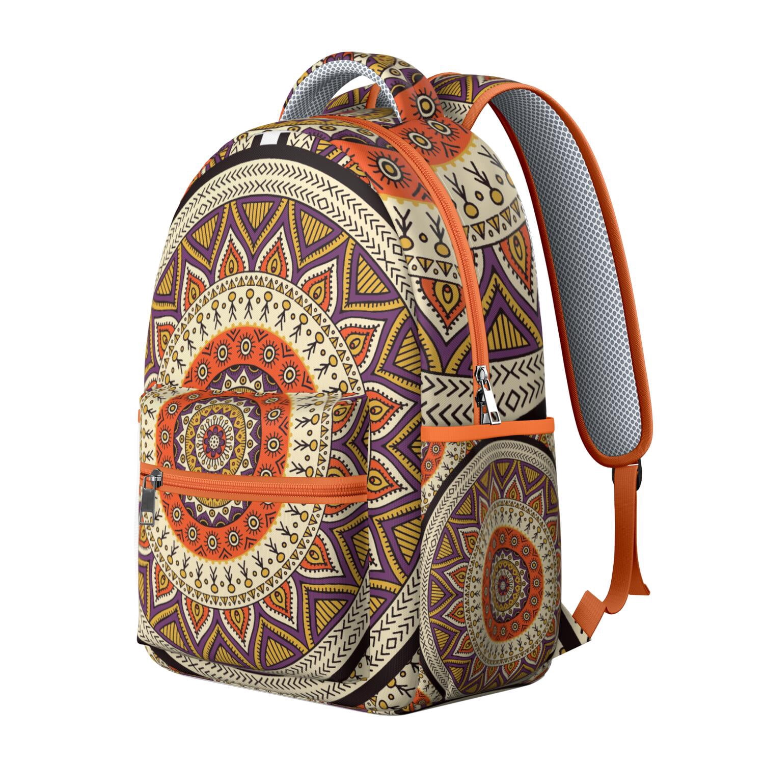 Mantra Patchwork Backpack - Eclectic Design Bookbag for  display picture 3