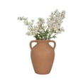 thumbnail image 5 of Elegant Pottery Vase with Handles for Living Room Decor and Home Accent - Decorative Flower Vase for Shelf, Bedroom, or Office Desk - Ideal House Decor and Table Centerpiece- 13", Brown, 5 of 10