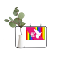 thumbnail image 1 of Life Healing Sunlight Nature Peace Spirit Metal Picture Frame Cerac Vase Decor, 1 of 3