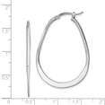 thumbnail image 3 of 925 Sterling Silver Rhodium Plated Polished Hoop Earrings; for Adults and Teens; for Women and Men, 3 of 3