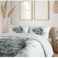 thumbnail image 6 of Ambesonne White Duvet Cover Sets, Smoky Skull Grungy Art, 2-King, Grey White, 6 of 7
