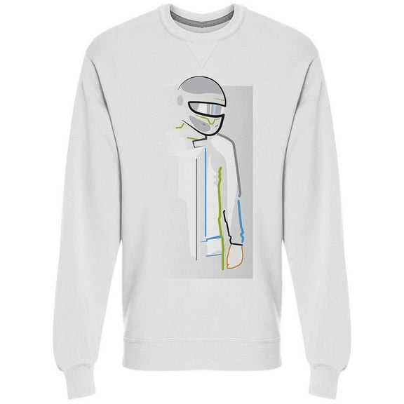 Racing Driver With A Helmet Sweatshirt Men -Image by Shutterstock, Male 3X-Large