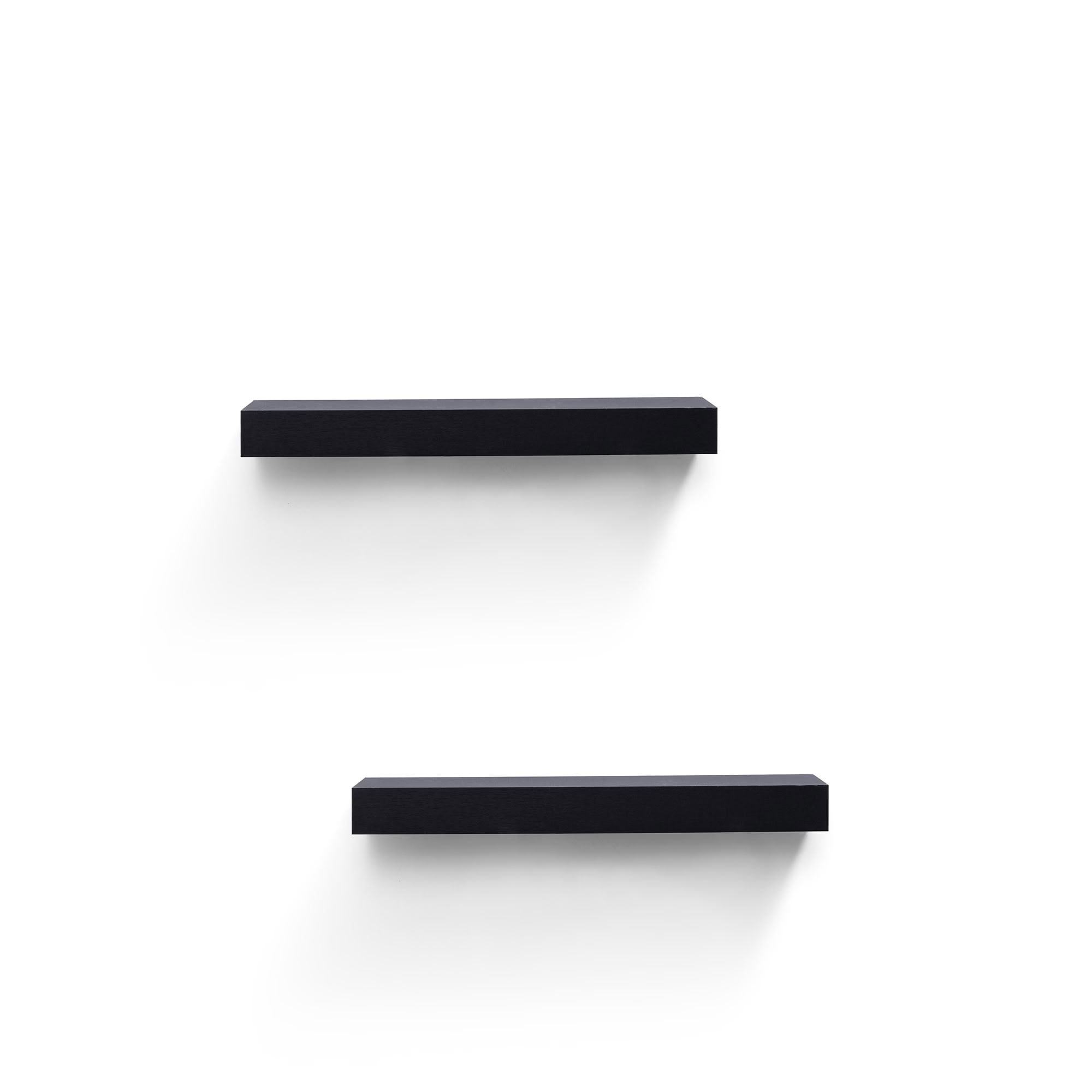 MAYEERTY 2-Piece Floating Shelves with Built-in LED Light, Wall Mounted Display Rack with Invisible Brackets, Organizer for Living Room Bedroom Kitchen