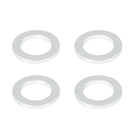 4pcs Durable M14 Silver Tone Oil Drain Plug Gaskets Replacement for Honda 94109-14000