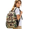 thumbnail image 4 of Cute Print Backpack for School, Lightweight Student Bookbag with Padded Straps, 4 of 4