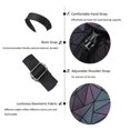 thumbnail image 4 of Mochila Geométrica XCF Mochila De Cuero PU A La Moda Para Damas Reflectante Holográfica, 4 of 4