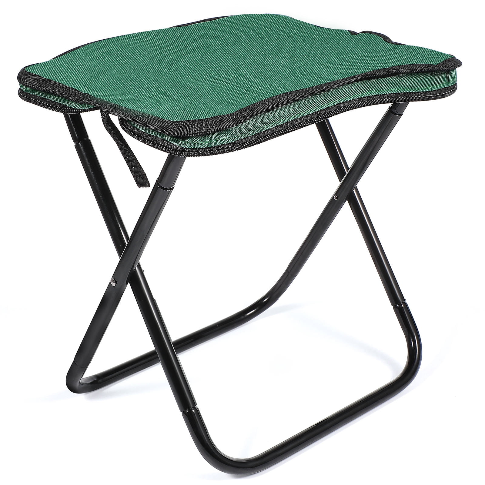 Hemoton Portable Folding Camping Stool Tripod Footrest Chair Lightweight Backpacking Travel Green