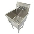 ace 1 compartment stainless steel commercial food preparation sink with