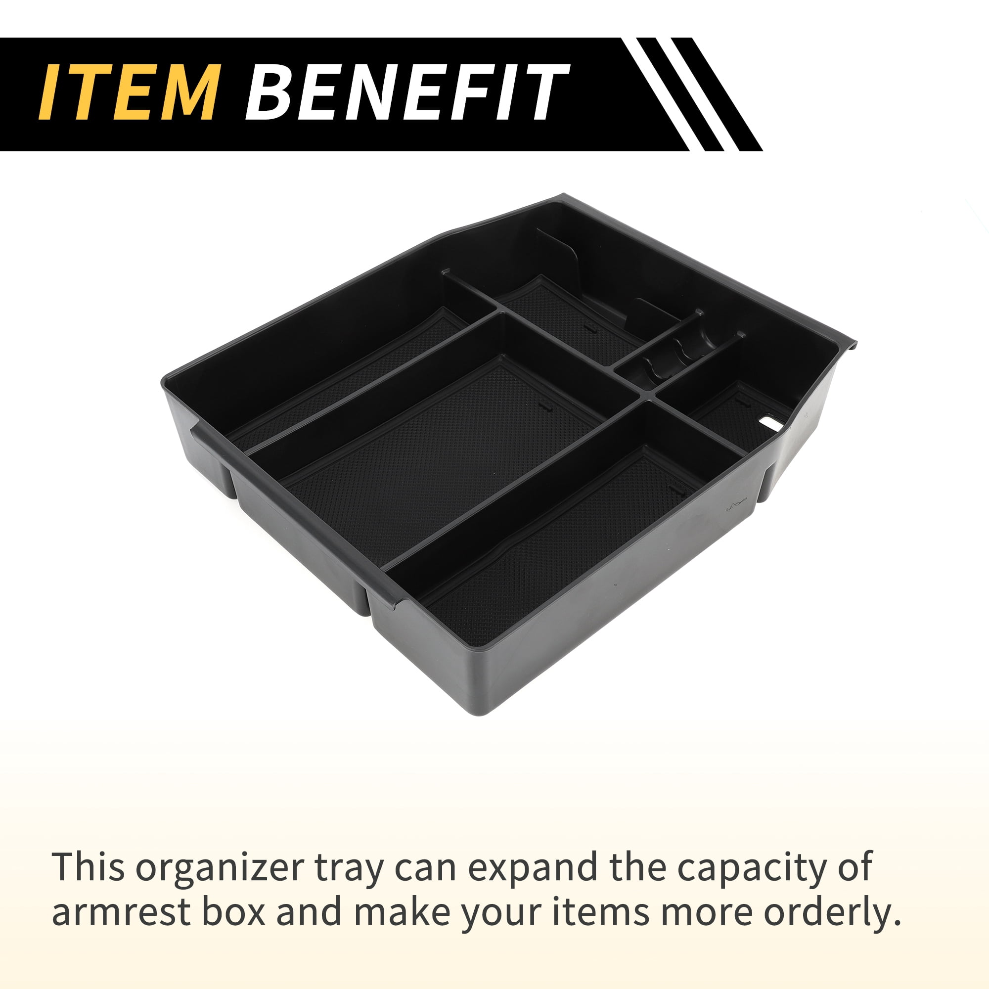 Unique Bargains Full Center Console Organizer Tray for Ford F150 2021-2024