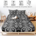 thumbnail image 5 of Twin Sze Fitted Sheet Set - Black and White 2 Piece Bedding Sets 16" Deep Pocket Fitted Sheet with 1 Pillowcase, Modern Luxurious Geometric Abstract Art Brushed Microfiber Hotel Luxury Bed Sheets, 5 of 9