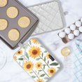 thumbnail image 5 of Yayeee Pot Holders Kitchen Heat Resistant with Pocket 7"x9.8" Cotton Oven Cooking Hot Pads, Sunflowers and Leaves Pattern, 5 of 7