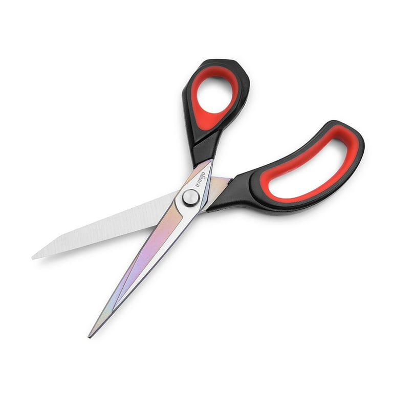 Tru Red Non-Stick Titanium-Coated Scissors, 8 Long, 3.86 Cut Length, Gun-Metal Gray Blades, Gray/Black Straight Handle