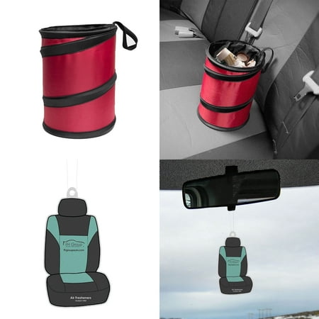 FH Group Polyethylene Small Red Collapsible Trash Can 0.25 lb. with Air Freshener