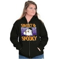 thumbnail image 3 of Tootsie Owl Sweet Spooky Halloween Unisex Plus Size Zip Hoodie Brisco Brands 4X, 3 of 5
