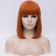 thumbnail image 2 of Peluca de cabello humano Unique Bargains 14' Naranja Bob con gorra, 2 of 6