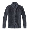 thumbnail image 4 of Gioberti Men's Knitted Regular Fit Full Zip Cardigan Sweater with Soft Brushed Flannel Lining, 4 of 6