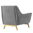 thumbnail image 4 of Modway Winsome Channel Tufted Performance Velvet Armchair in Gray, 4 of 8