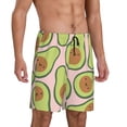 thumbnail image 2 of Bixox Men's Cute Avocado printed lightweight casual shorts, soft sleep shorts with pockets., 2 of 7