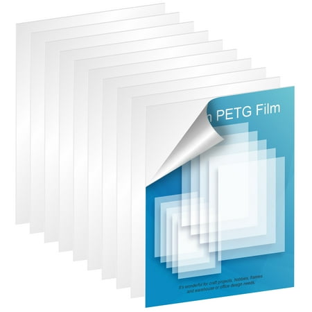 5 pcak Acrylic Sheet Plexiglass Sheet Clear Acrylic Perspex Sheet Plastic Sheeting, Durable Water Resistant PET Sheet, for Crafting Projects, Picture Frames, Cricut Cutting and More, 2/5/10/20pcs
