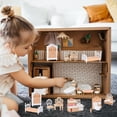 thumbnail image 5 of 32 Pcs Dollhouse Furniture Set,4 in 1 Dollhouse Accessories and Furniture, Pretend Play Furniture Toys Christmas Birthday for Children 3Y+ (Brown and white), 5 of 7