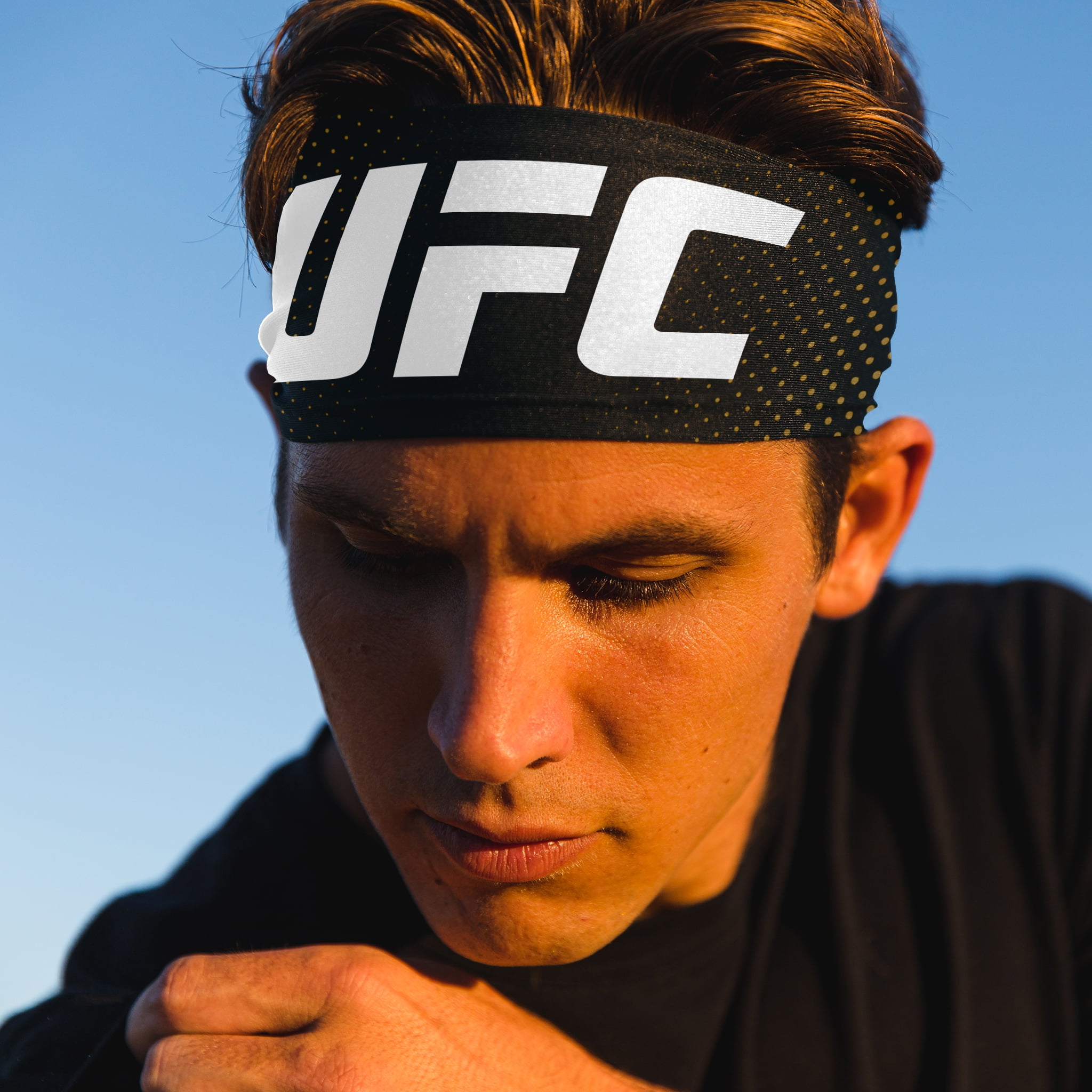 UFC Halftone Gold Tapered Headband 