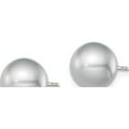 thumbnail image 2 of Sterling Silver Rh-Plated 9-10mm Grey Fw Cultured Round Pearl Stud Earrings Made In Canada qe12716, 2 of 5